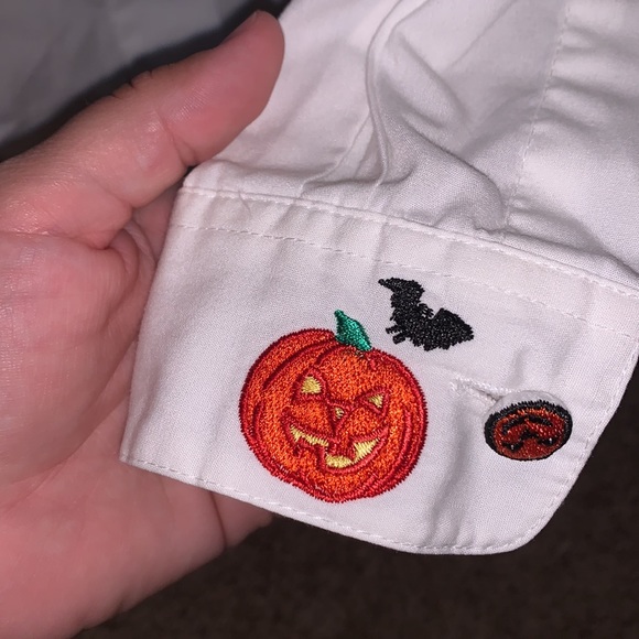 Vintage Karen Scott Halloween Button Down Size Petite Small - Picture 6 of 9